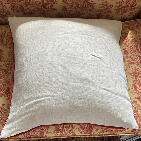 Crate & Barrel Faux Mohair 20x20 Pillow Cover Persimmons - Picture 4 of 6